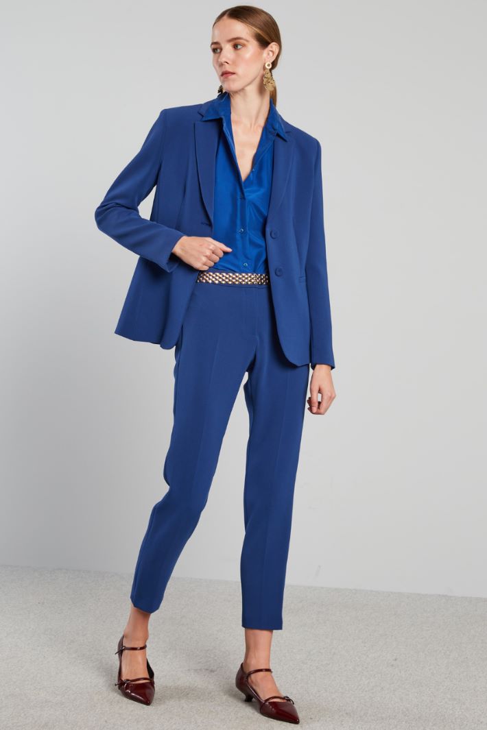 Pantaloni slim in cady - BLUETTE - Fashion Market