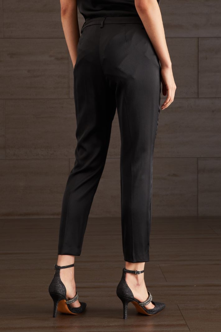 Pantaloni in satin - NERO - Fashion Market - 4