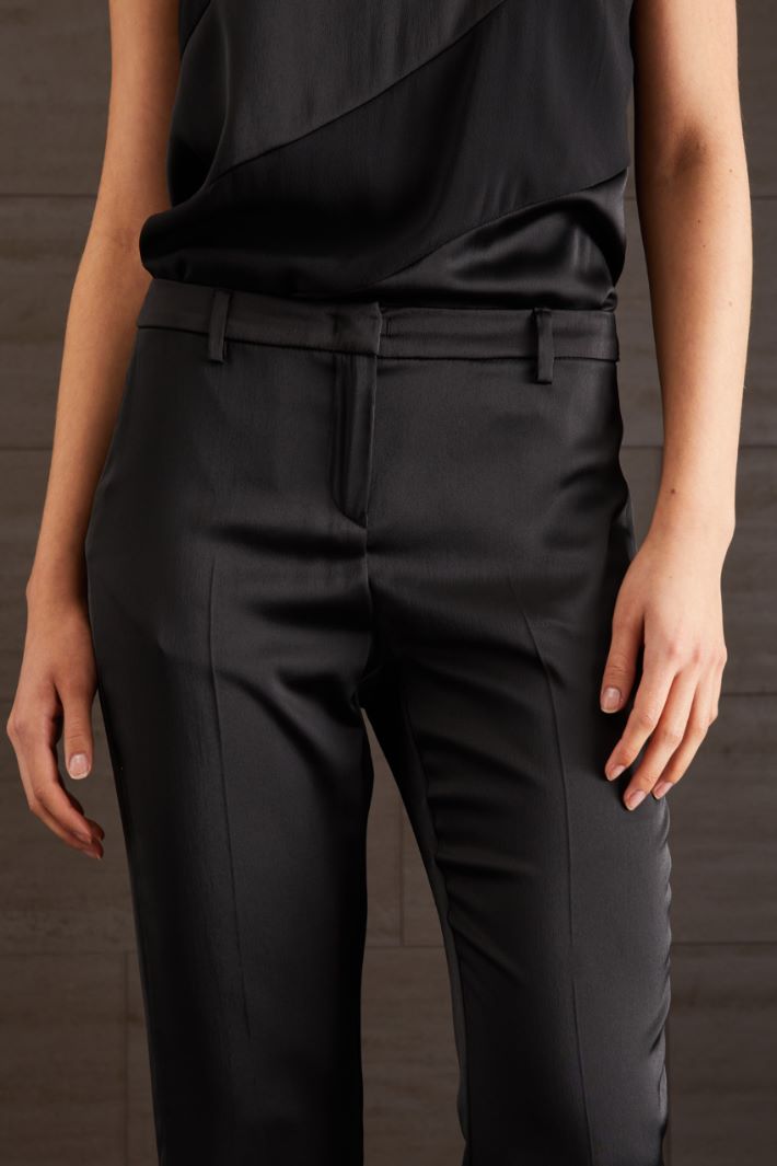 Pantaloni in satin - NERO - Fashion Market - 3
