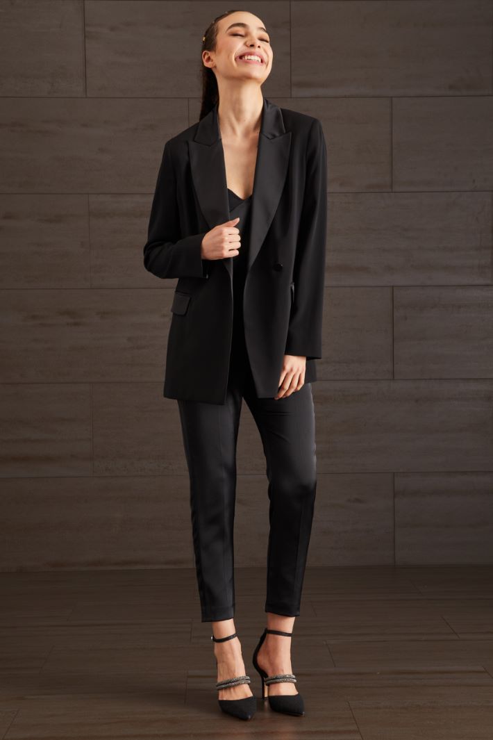 Pantaloni in satin - NERO - Fashion Market
