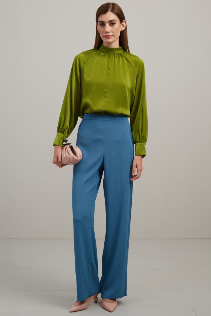 Pantaloni in envers satin - CARTA DA ZUCCHERO - Fashion Market
