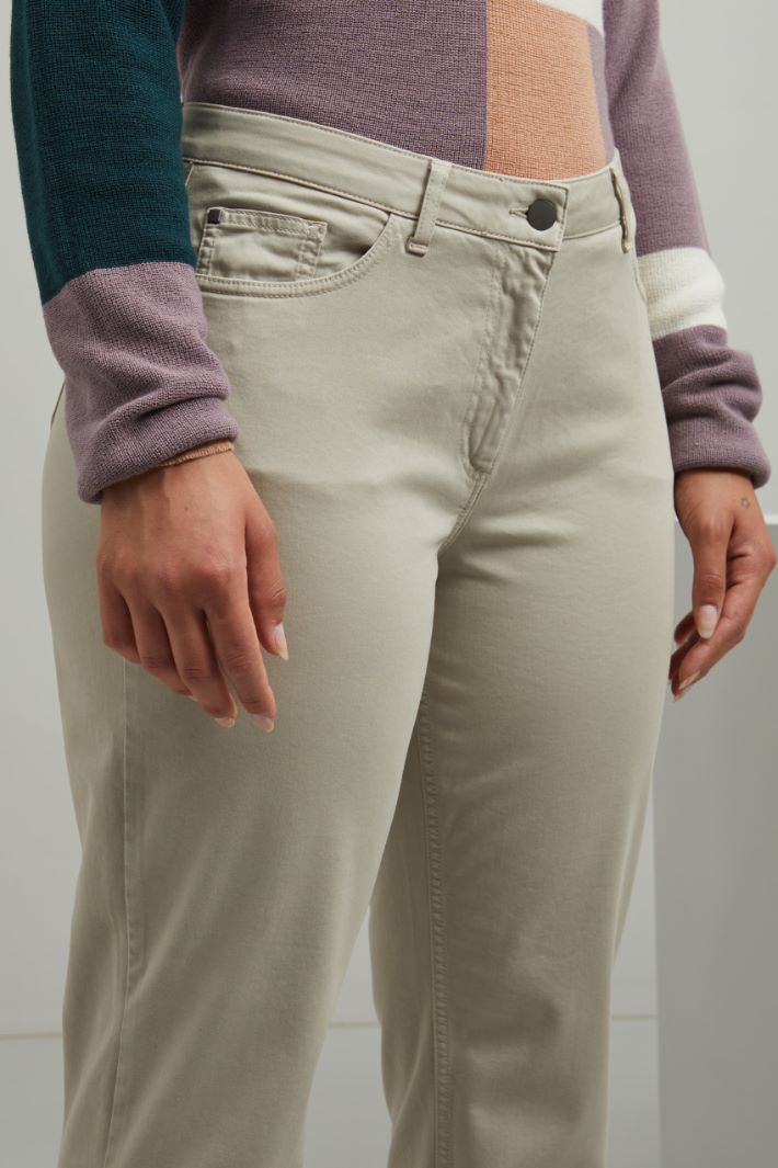 Pantaloni effetto seta - BEIGE - Fashion Market - 3