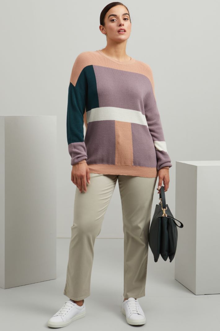 Pantaloni effetto seta - BEIGE - Fashion Market
