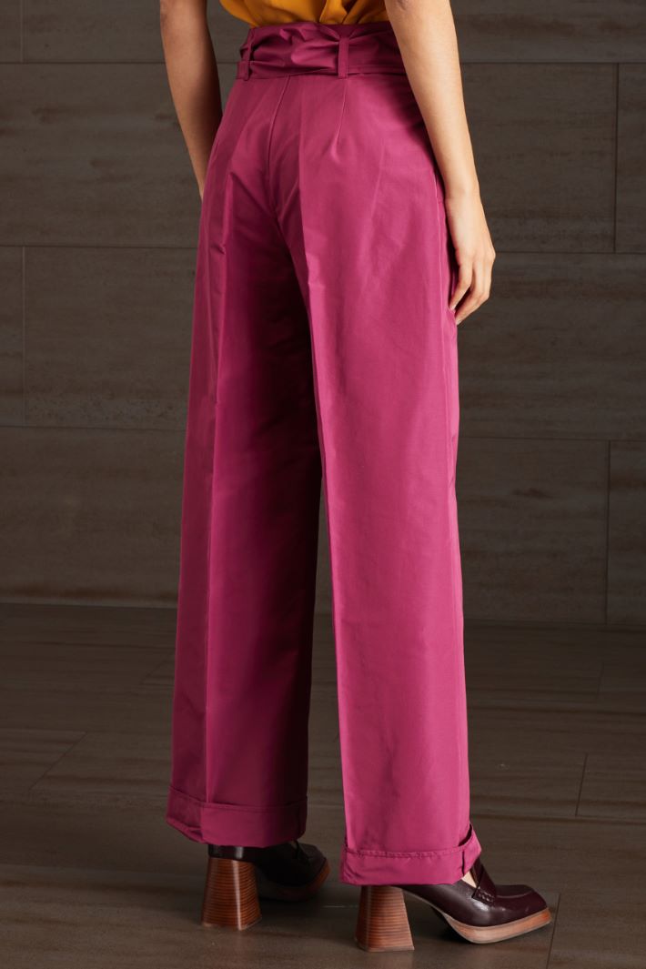 Pantaloni in taffetà - CICLAMINO - Fashion Market - 4