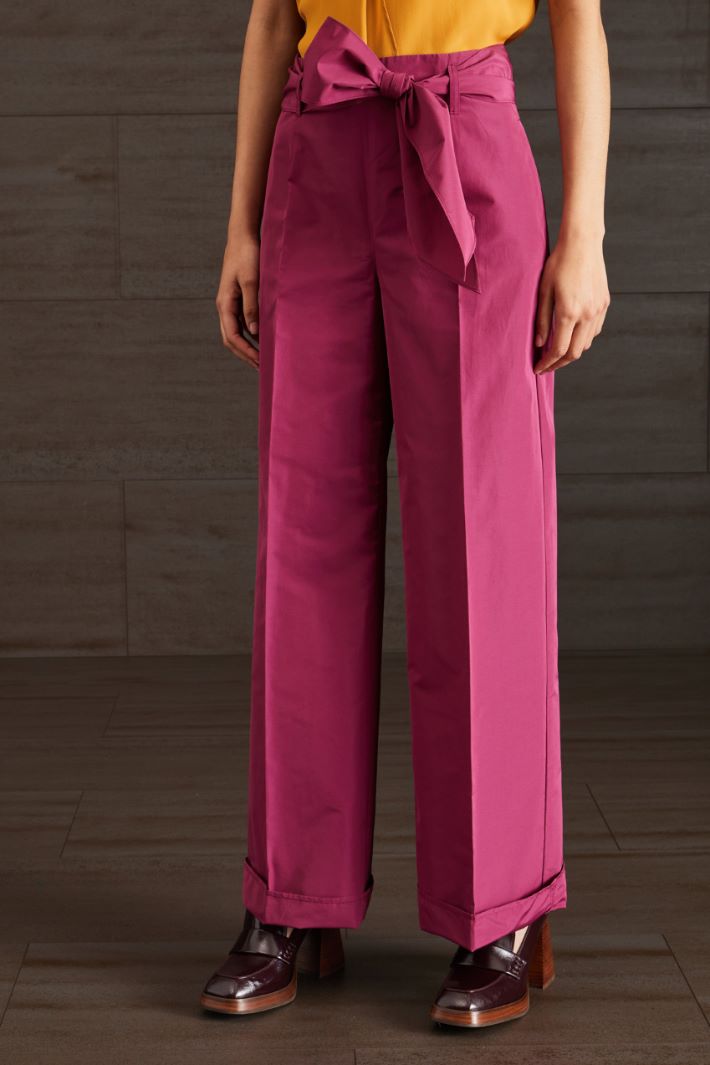 Pantaloni in taffetà - CICLAMINO - Fashion Market - 2