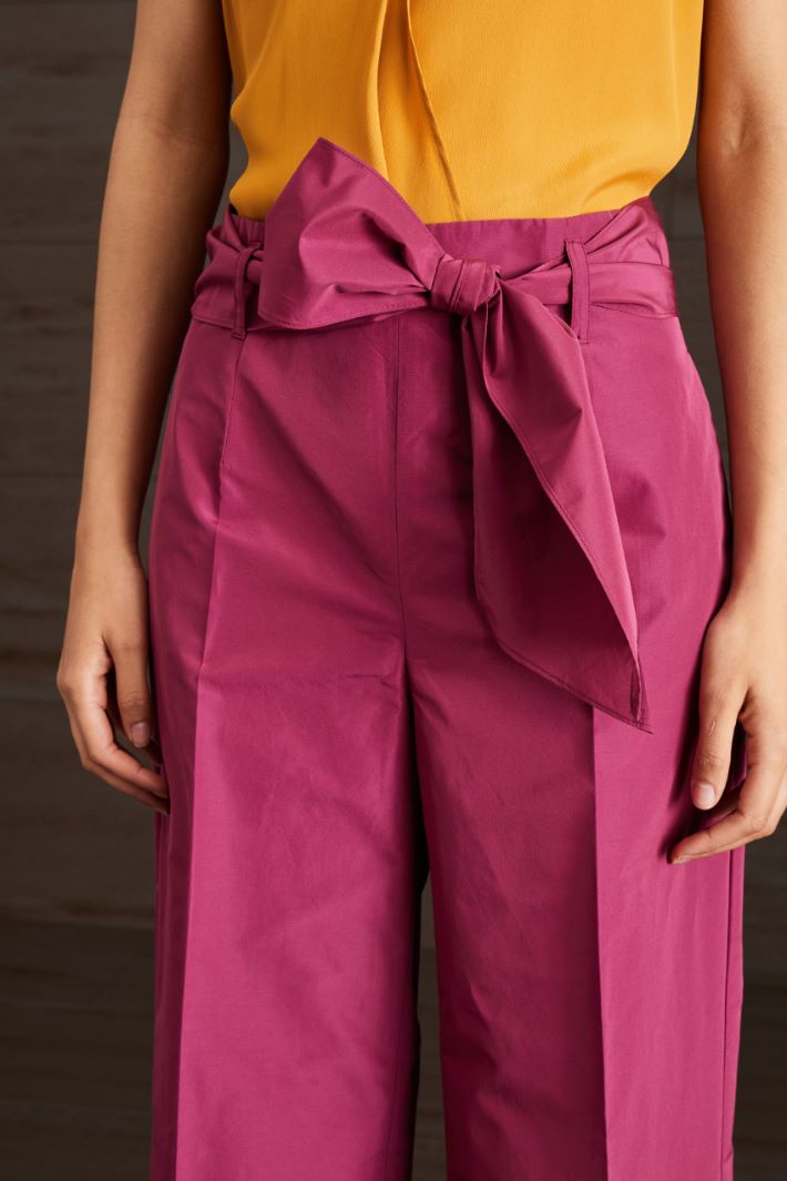 Pantaloni in taffetà - CICLAMINO - Fashion Market - 3