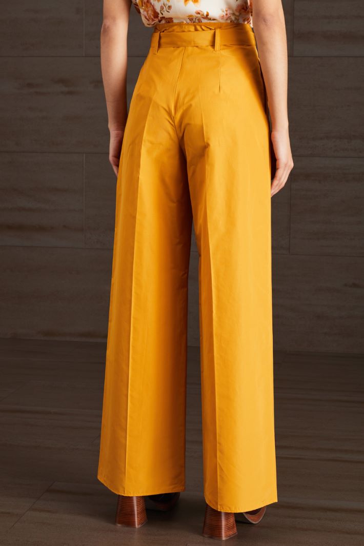 Pantaloni in taffetà - SENAPE - Fashion Market - 4