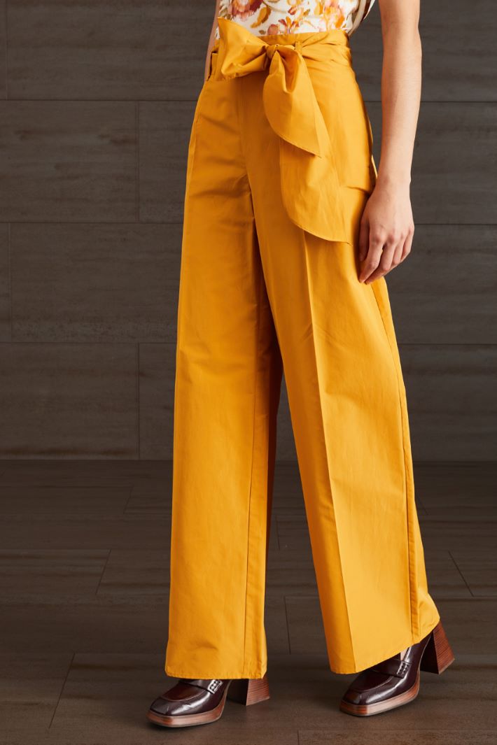 Pantaloni in taffetà - SENAPE - Fashion Market - 2