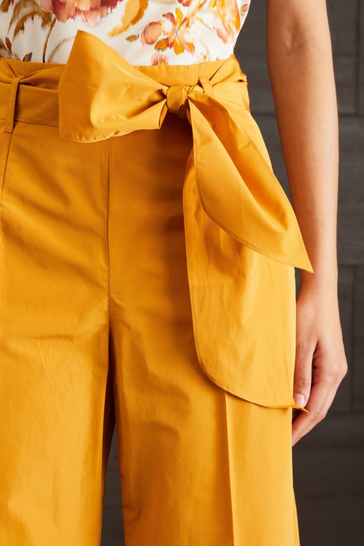 Pantaloni in taffetà - SENAPE - Fashion Market - 3