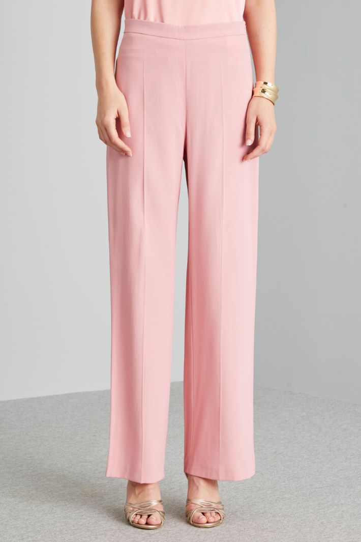 Pantaloni a palazzo in viscosa - ROSA - Fashion Market - 2