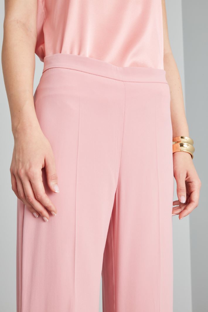 Pantaloni a palazzo in viscosa - ROSA - Fashion Market - 3