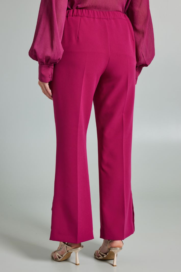 Pantaloni flare con bottoni - CICLAMINO - Fashion Market - 4
