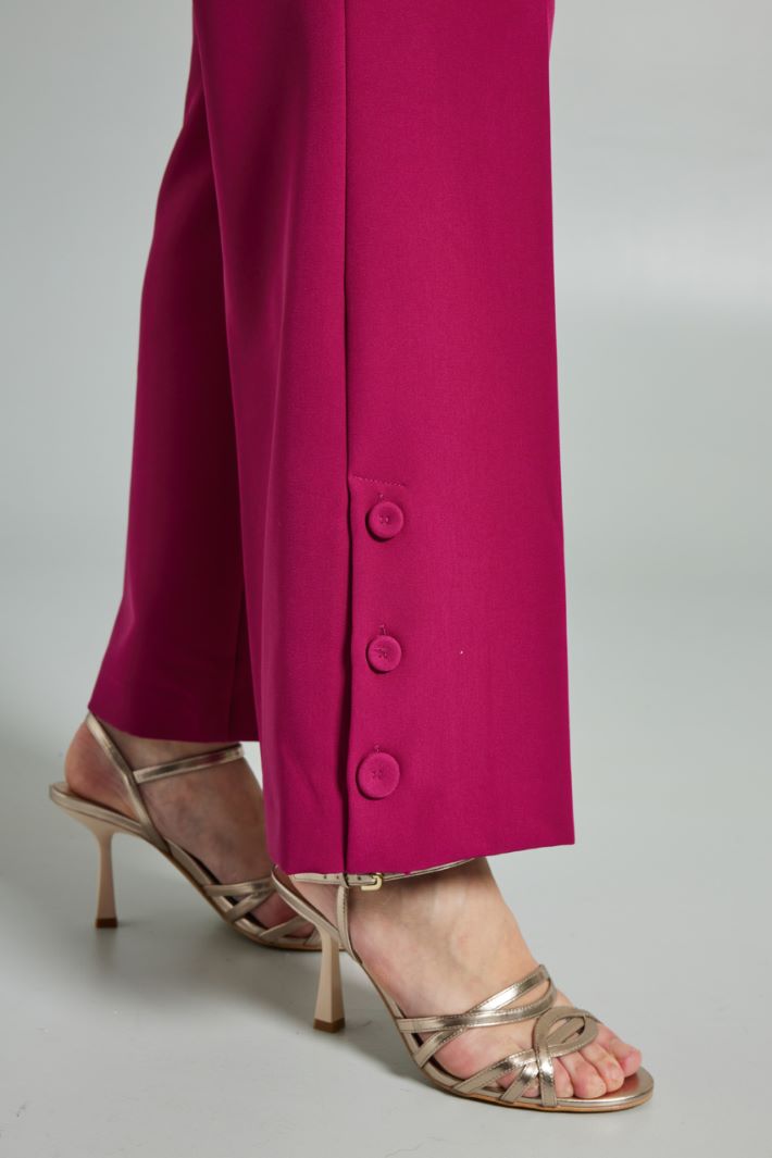 Pantaloni flare con bottoni - CICLAMINO - Fashion Market - 3