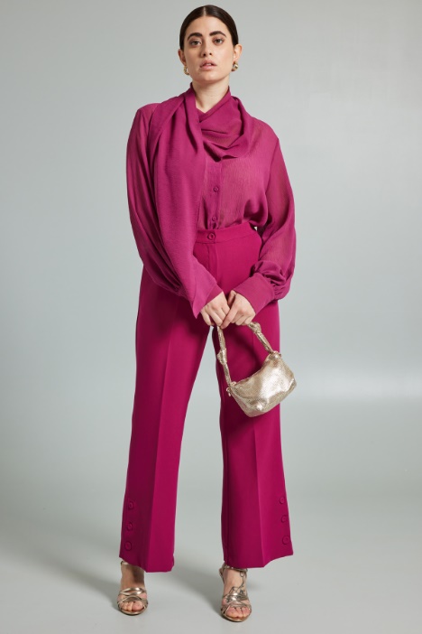 Pantaloni flare con bottoni - Fashion Market
