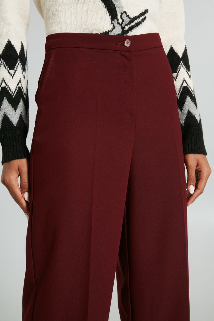 Pantaloni stampati - BORDEAUX - Fashion Market - 3