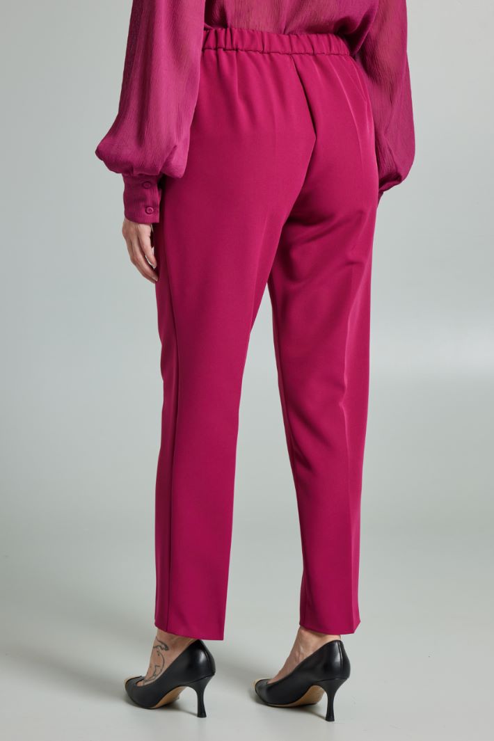 Pantaloni in tessuto fluido - CICLAMINO - Fashion Market - 4