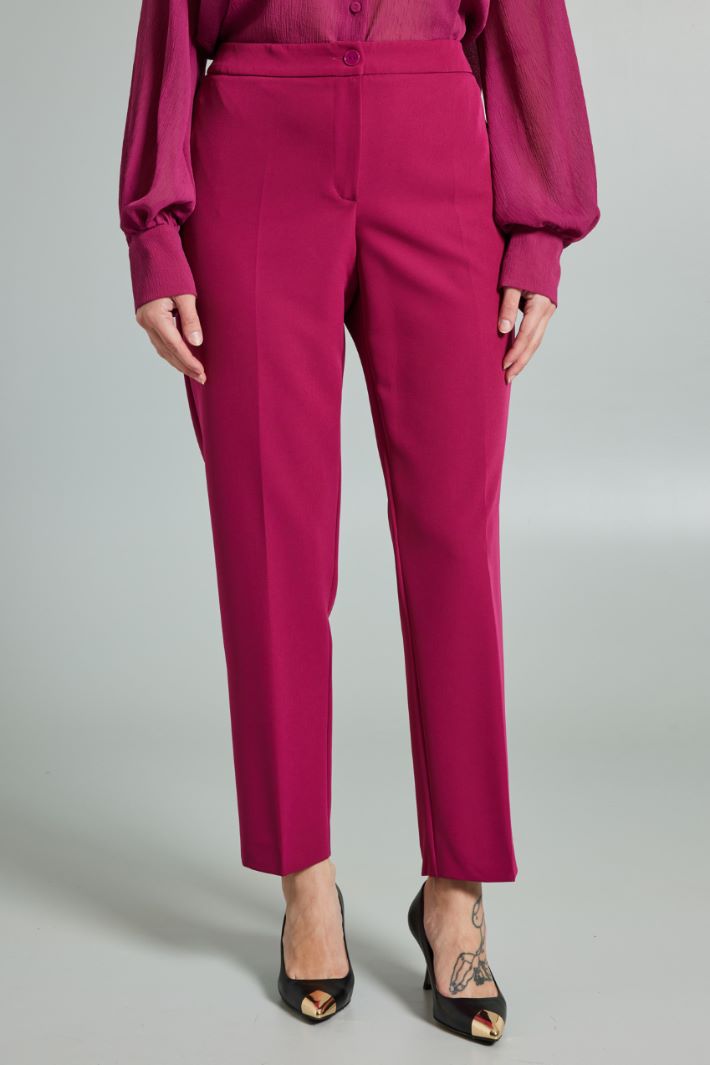 Pantaloni in tessuto fluido - CICLAMINO - Fashion Market - 2