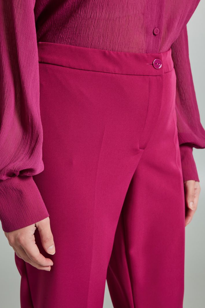 Pantaloni in tessuto fluido - CICLAMINO - Fashion Market - 3