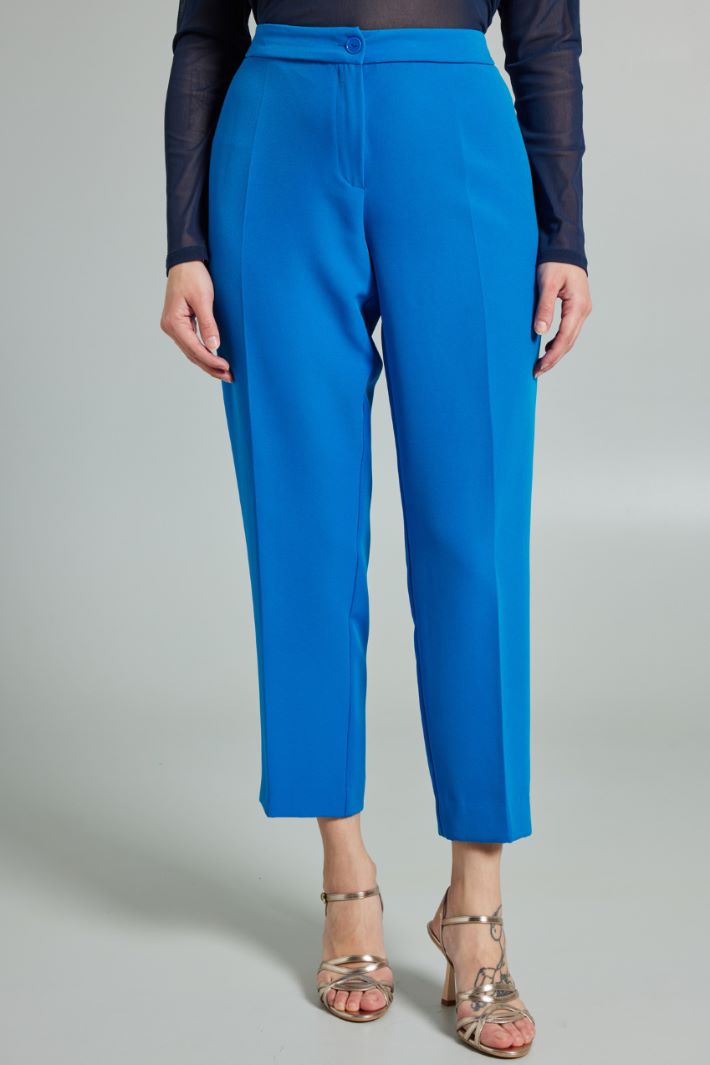 Pantaloni in tessuto fluido - TURCHESE - Fashion Market - 2