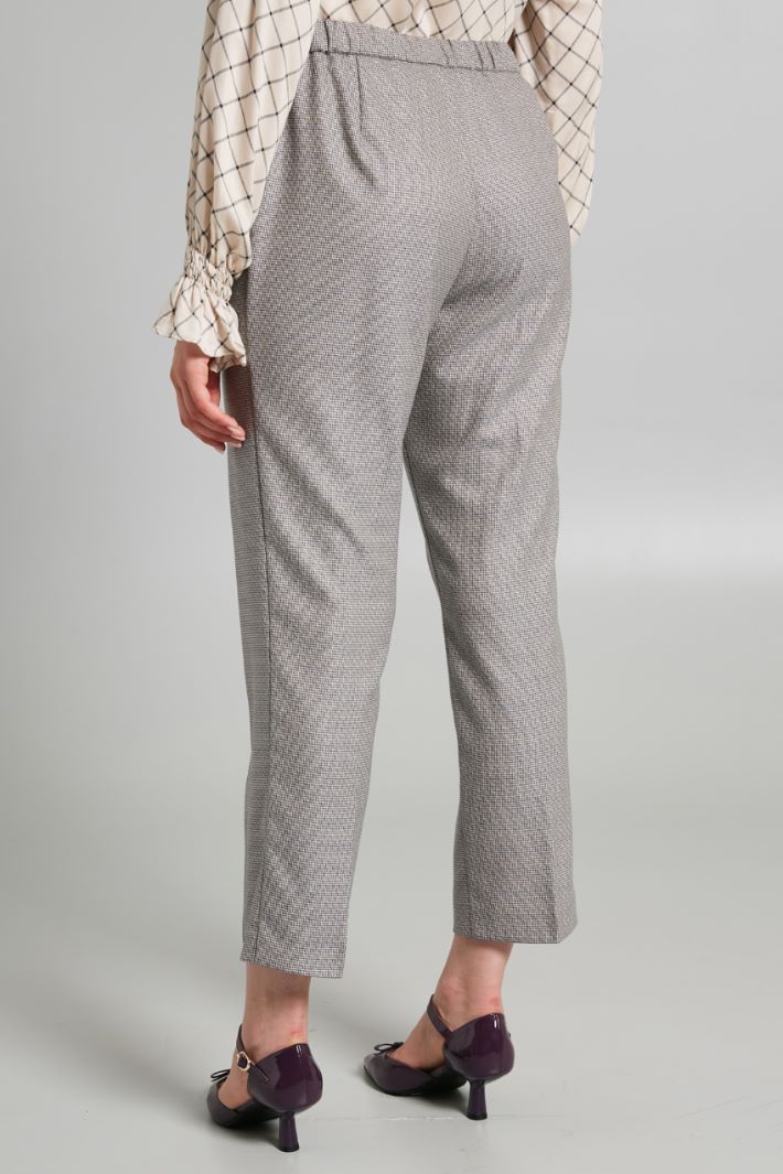 Pantaloni in flanella leggera - AZZURRO MARRONE SABBIA - Fashion Market - 4