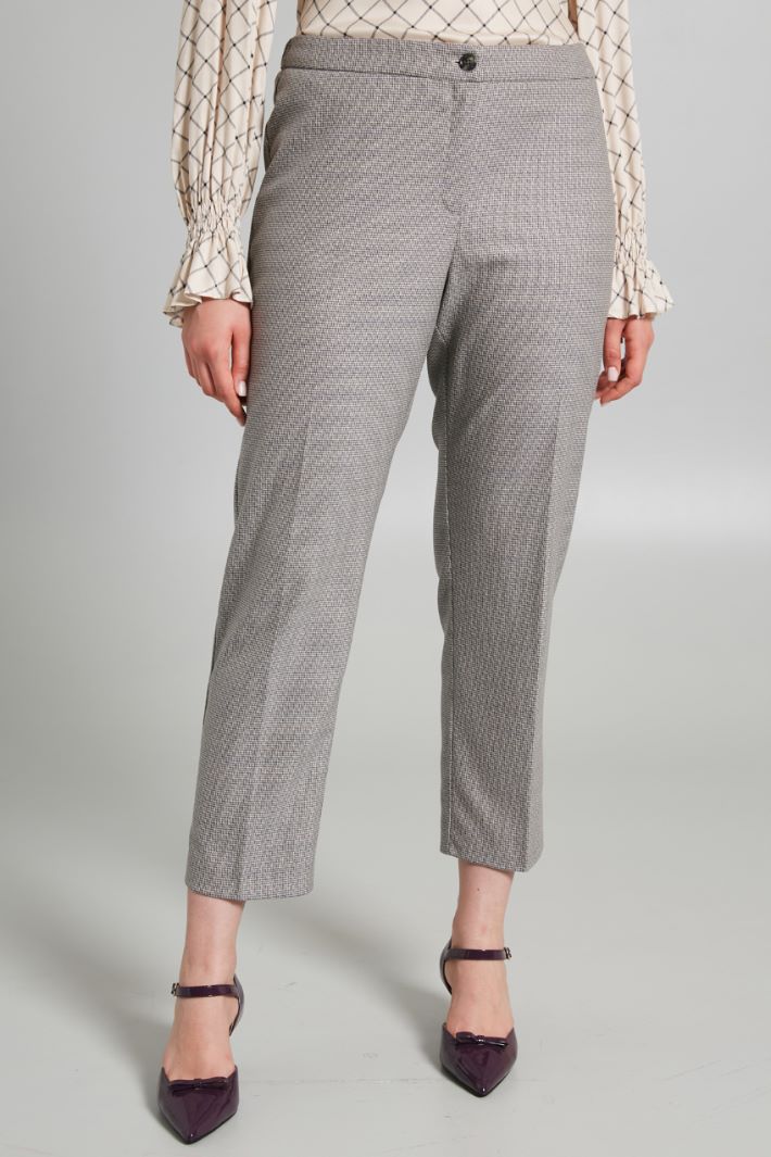 Pantaloni in flanella leggera - AZZURRO MARRONE SABBIA - Fashion Market - 2