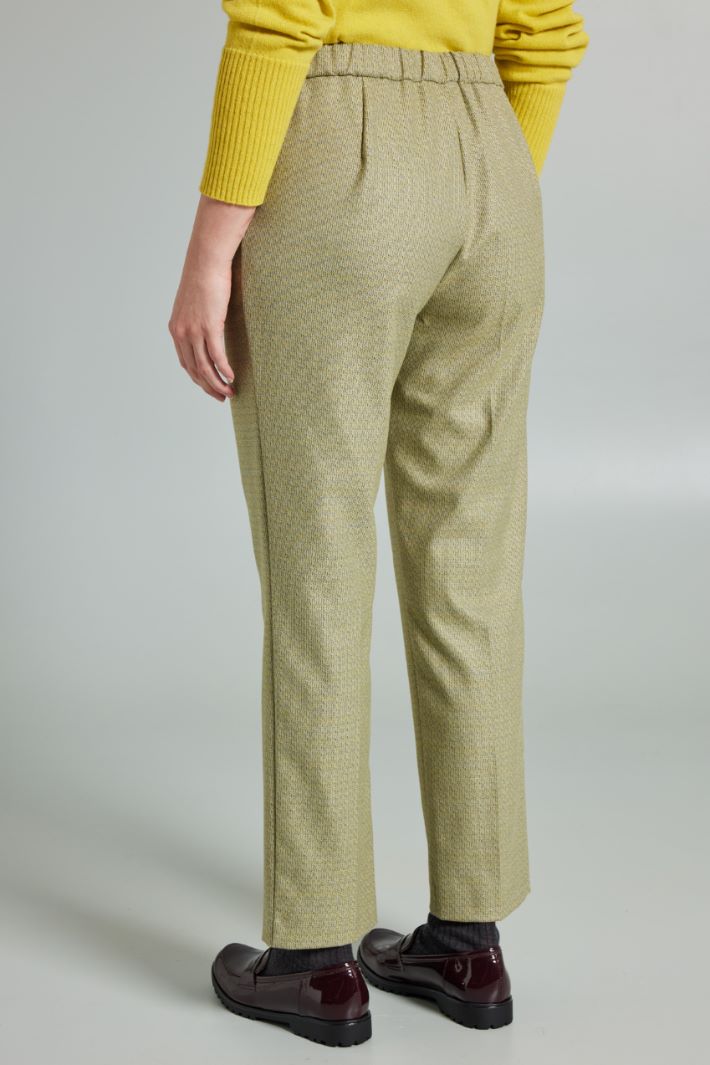 Pantaloni in flanella leggera - GIALLO GRIGIO - Fashion Market - 4