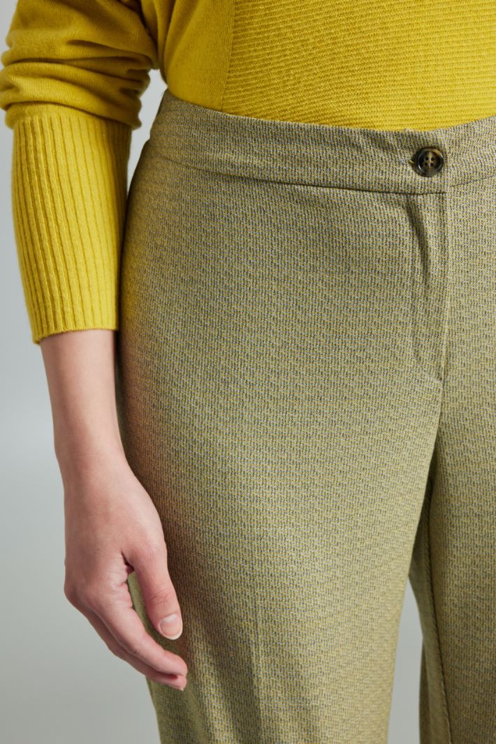 Pantaloni in flanella leggera - GIALLO GRIGIO - Fashion Market - 3
