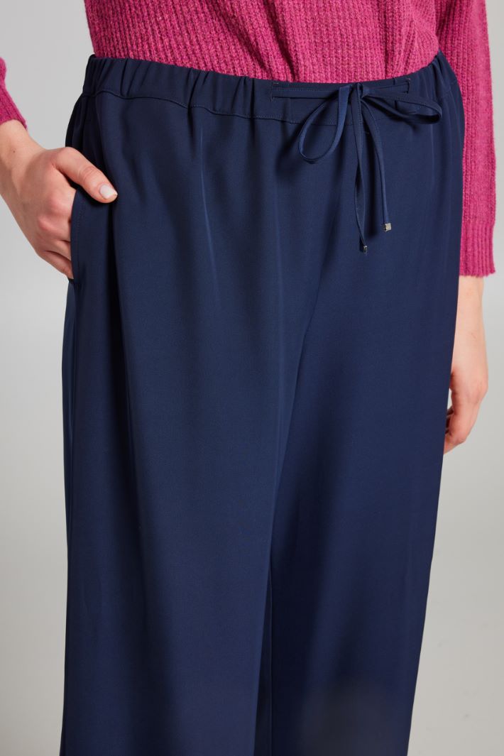 Pantaloni in cady con coulisse - BLU NOTTE - Fashion Market - 3