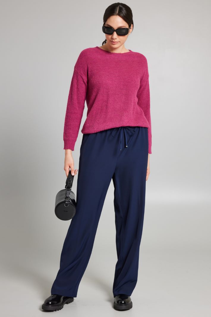 Pantaloni in cady con coulisse - BLU NOTTE - Fashion Market