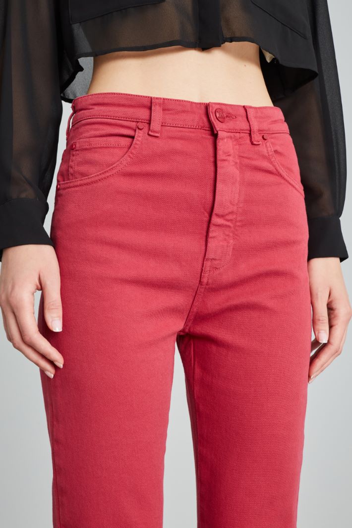 Pantaloni in bull con risvolto - LAMPONE - Fashion Market - 3