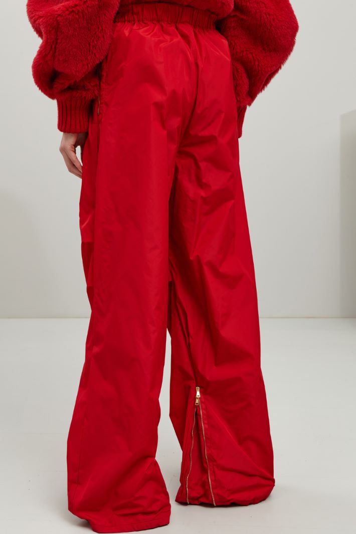 Pantaloni in taffetà tecnico - ROSSO - Fashion Market - 4
