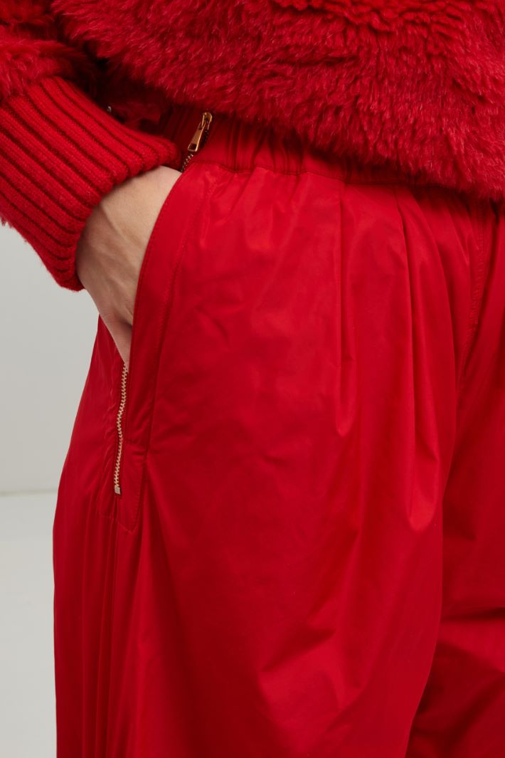 Pantaloni in taffetà tecnico - ROSSO - Fashion Market - 3