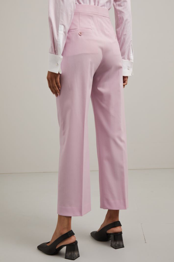 Pantaloni in lana - ROSA PASTELLO - Fashion Market - 4