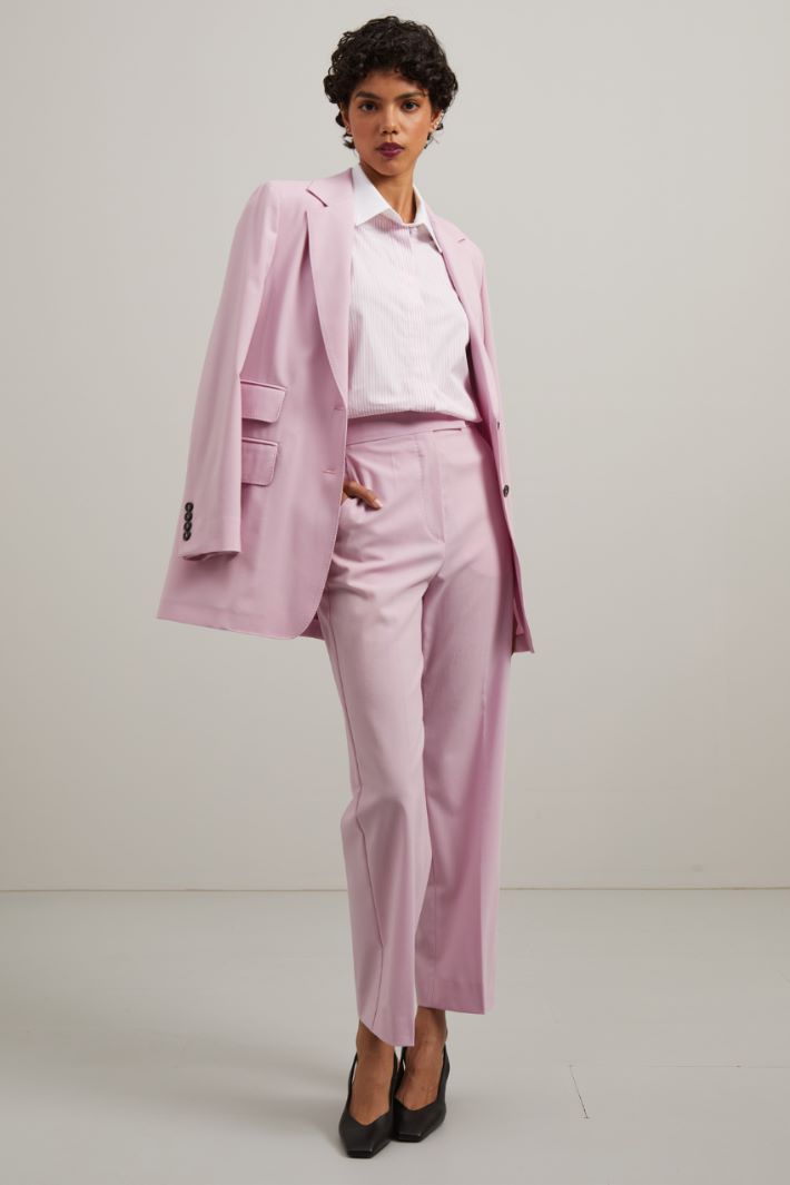 Pantaloni in lana - ROSA PASTELLO - Fashion Market