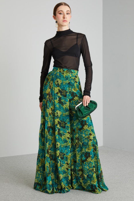 Pantaloni ampi in georgette - Fashion Market