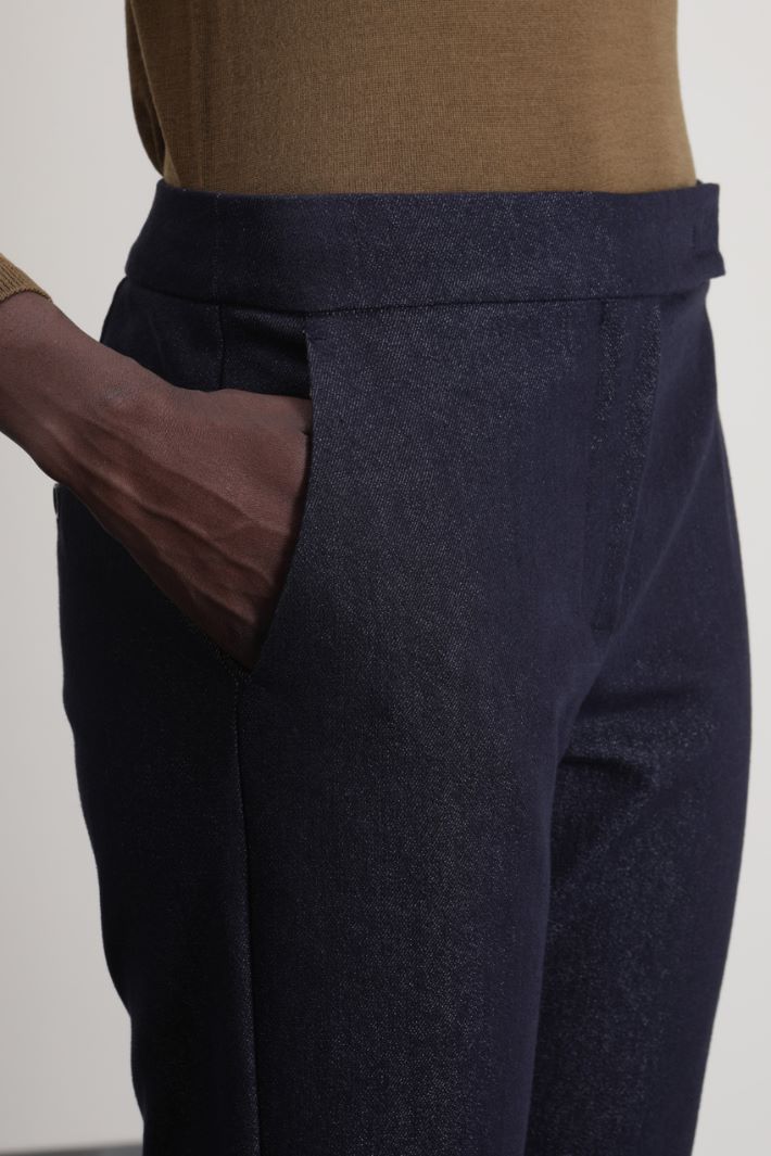 Pantaloni effetto denim - blu notte - Fashion Market - 3