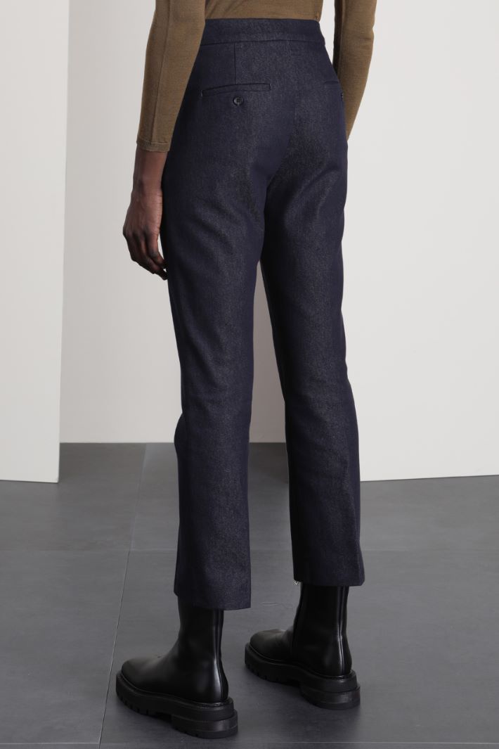Pantaloni effetto denim - blu notte - Fashion Market - 2