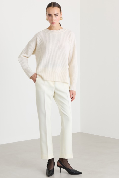 Pantalone dritti in lana - Fashion Market