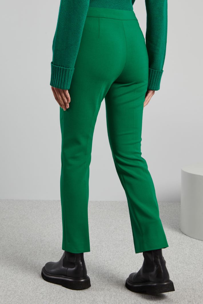 Pantaloni dritti in lana - VERDE PRATO - Fashion Market - 4