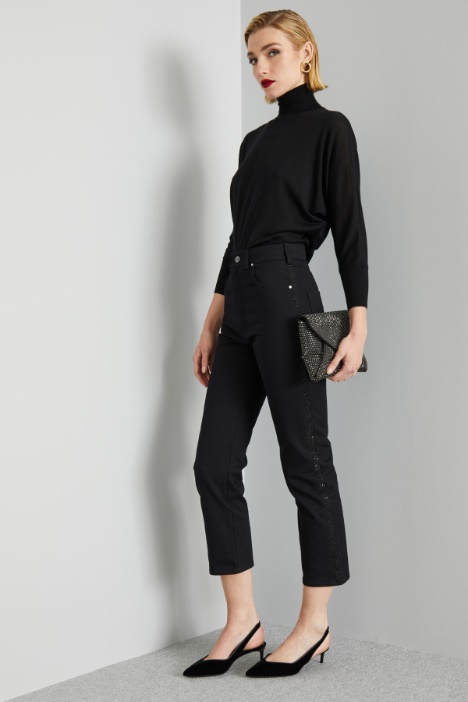 Pantaloni con bande di strass - Fashion Market