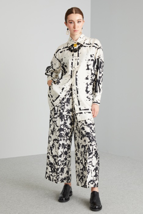 Pantaloni ampi in pura seta - Fashion Market