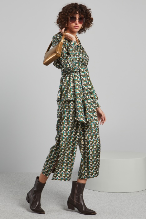 Pantaloni in seta con spacchi - Fashion Market