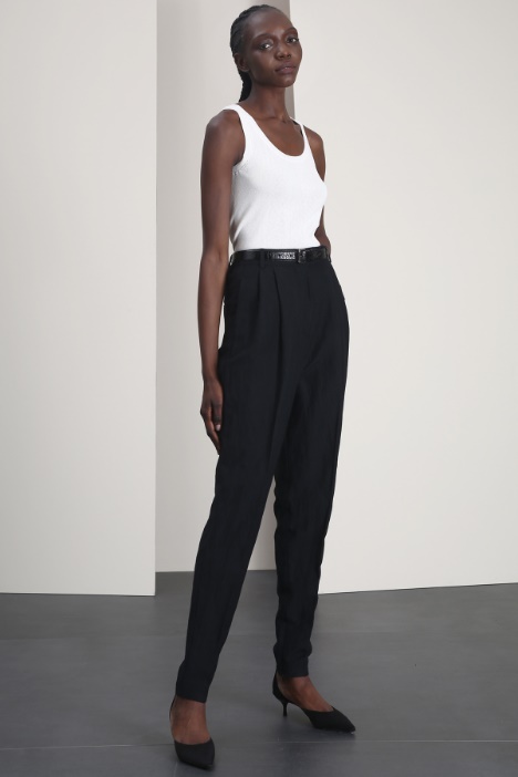 Pantalone baggy in misto lana - Fashion Market