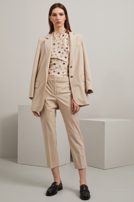 Pantalone a sigaretta in lana - Fashion Market