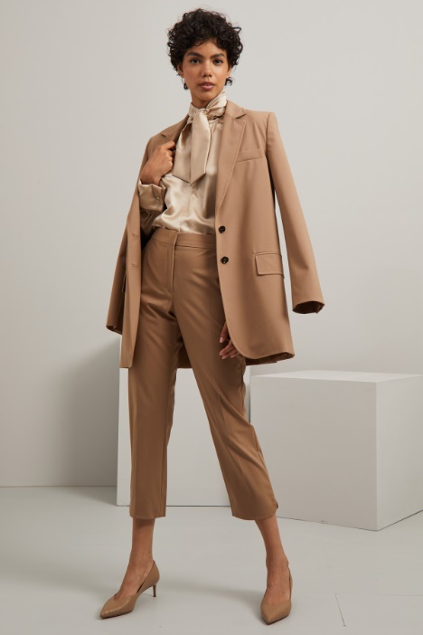 Pantalone a sigaretta in lana - Fashion Market