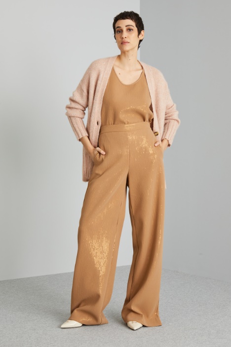 Pantaloni ampi con paillettes - Fashion Market