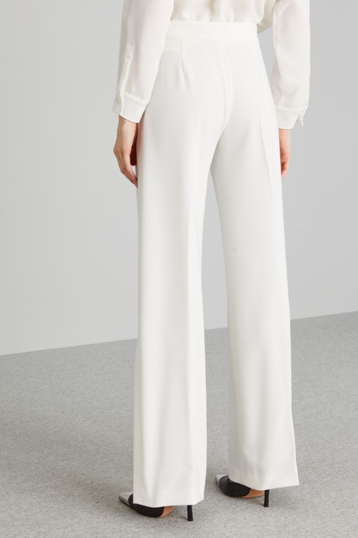 Pantaloni con spacchi al fondo - BIANCO - Fashion Market - 4