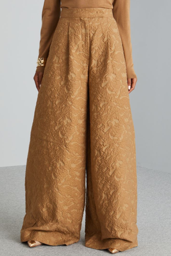Pantaloni balloon in broccato - CAMMELLO - Fashion Market - 2
