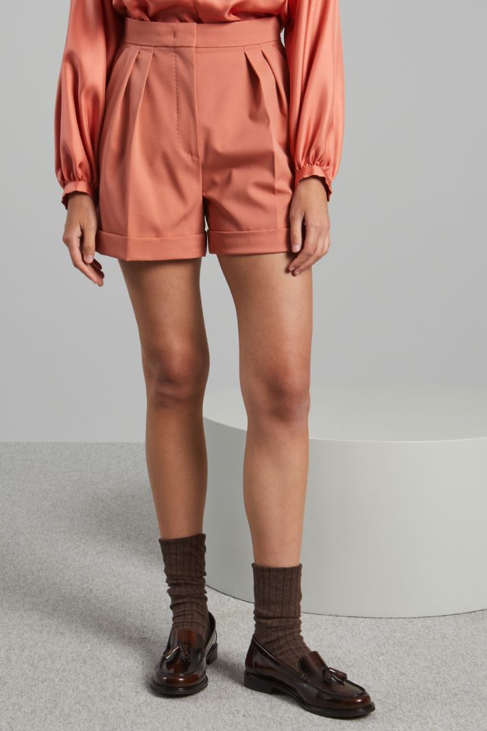 Shorts in gabardina di lana - CORALLO - Fashion Market - 2