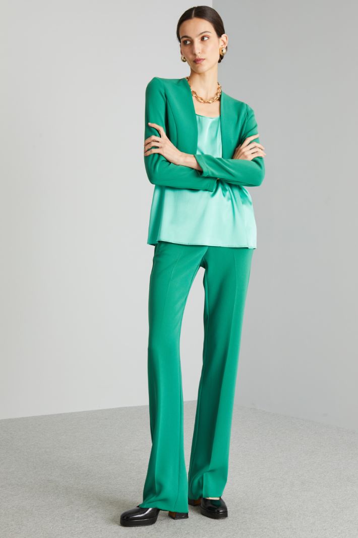 Top in raso di seta - VERDE MENTA - Fashion Market